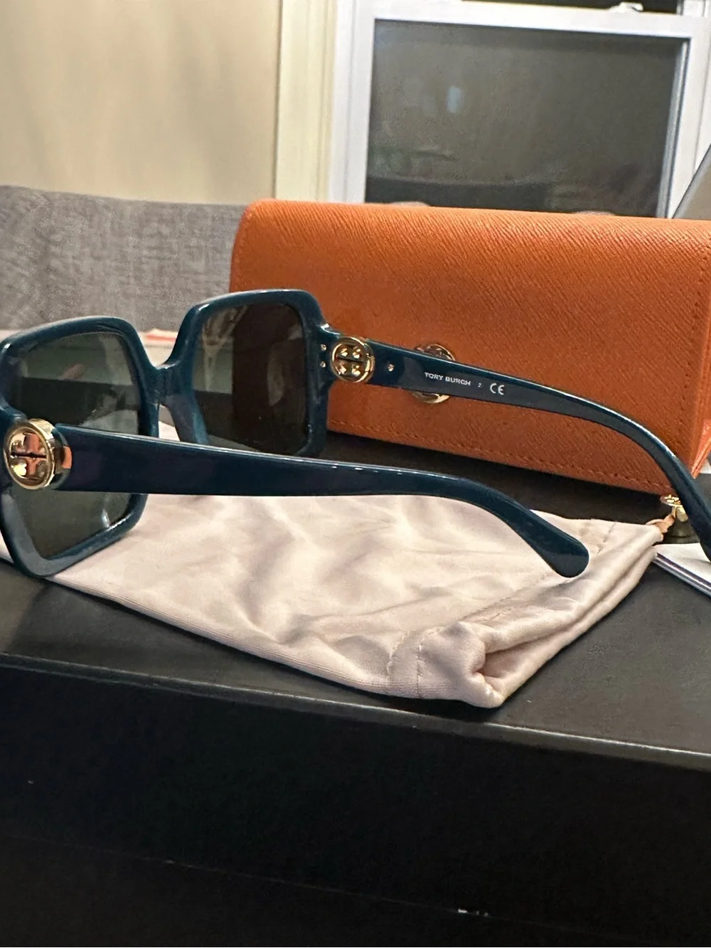Tory Burch TY7058 Oversized Square Women's Sunglasses in Seaport Teal